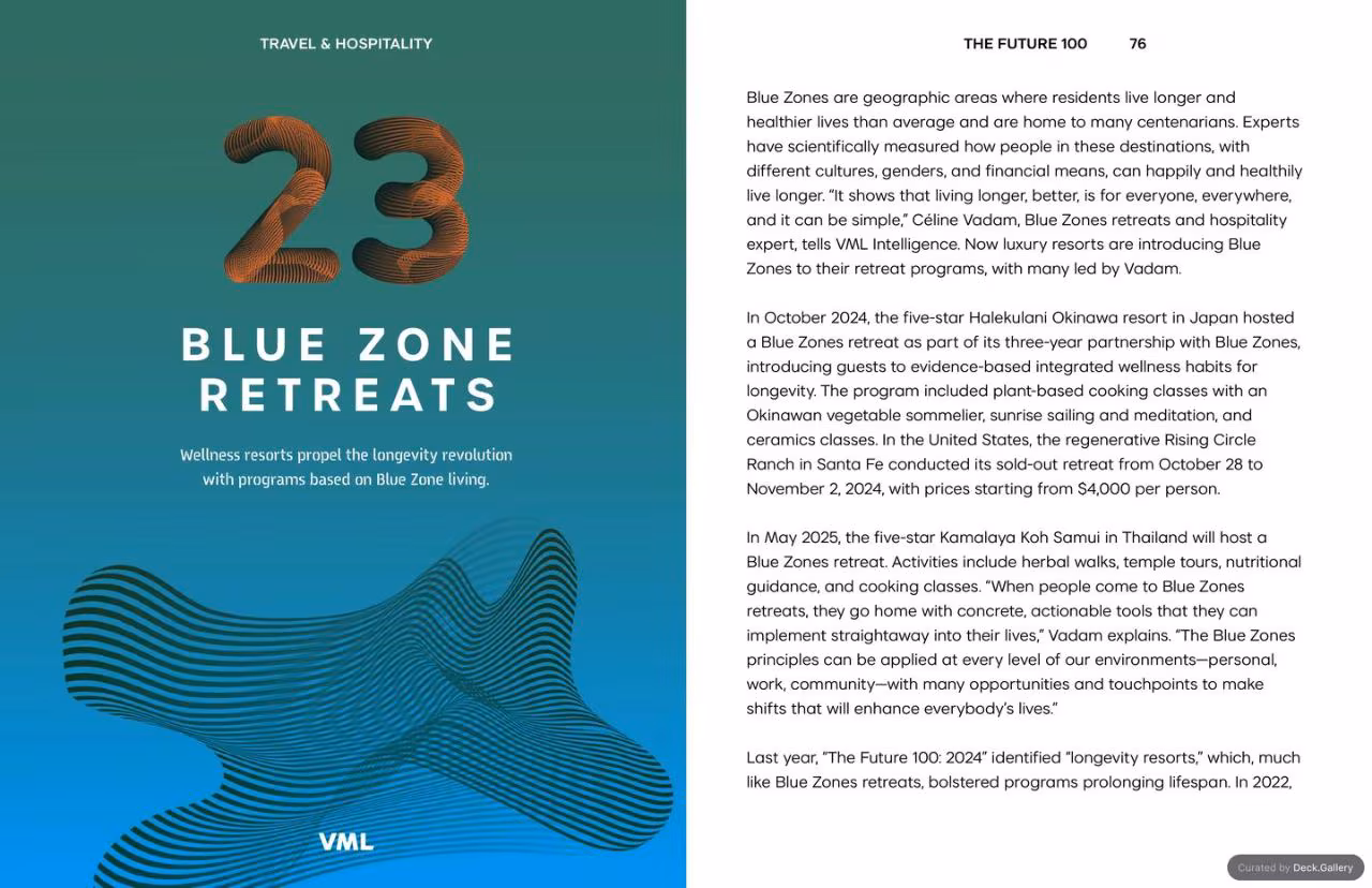 VML Intelligence The Future 100: Trends & Change to Watch in 2025, slide 76