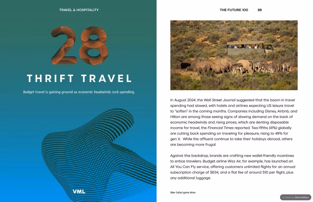 VML Intelligence The Future 100: Trends & Change to Watch in 2025, slide 88