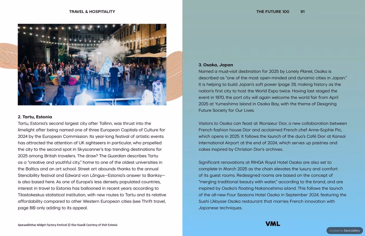 VML Intelligence The Future 100: Trends & Change to Watch in 2025, slide 91