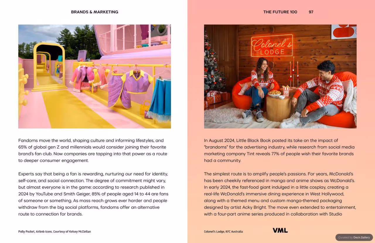 VML Intelligence The Future 100: Trends & Change to Watch in 2025, slide 97