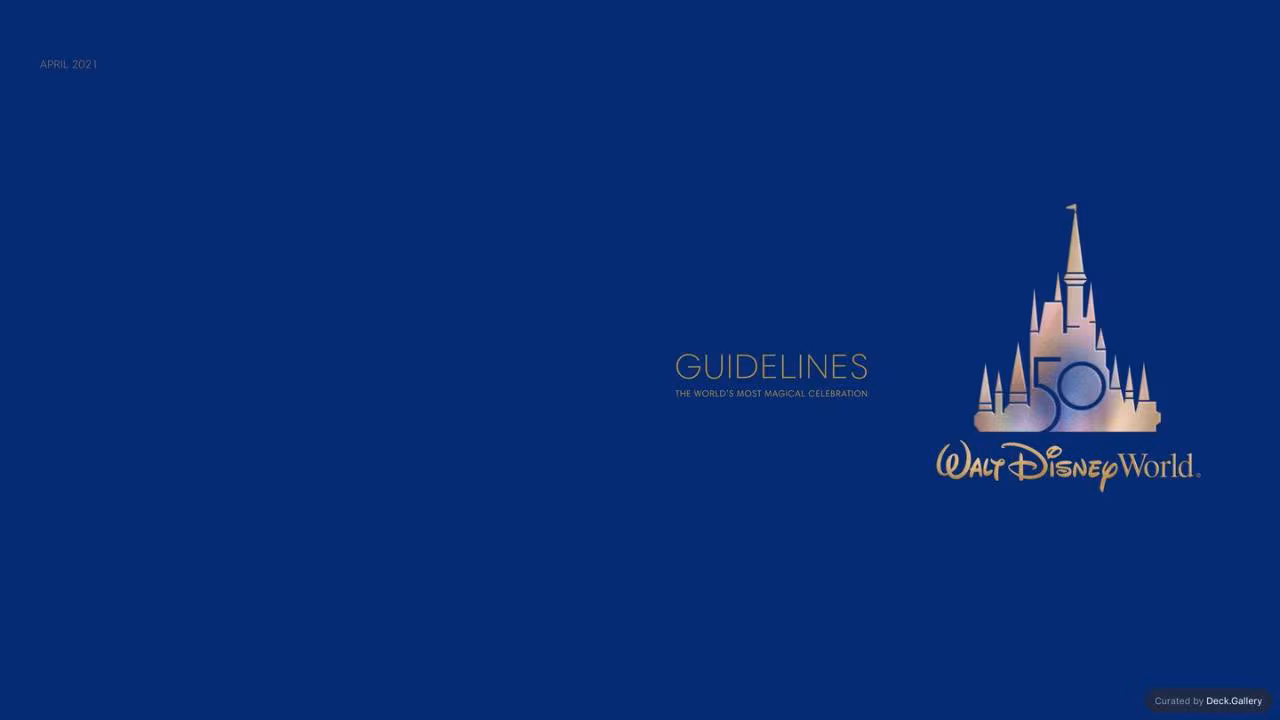 Walt Disney World Brand Guidelines 2021