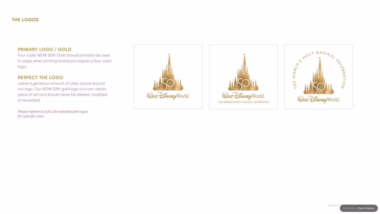 Walt Disney World Brand Guidelines 2021, slide 9
