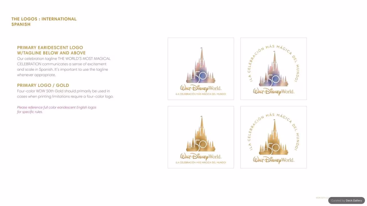 Walt Disney World Brand Guidelines 2021, slide 19