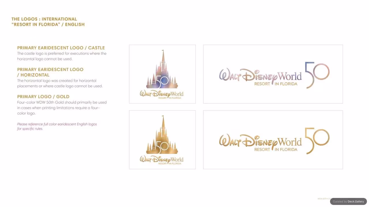 Walt Disney World Brand Guidelines 2021, slide 21