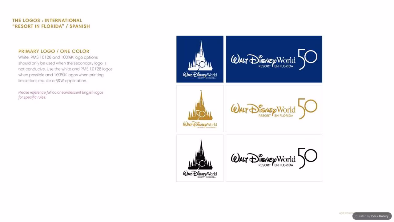 Walt Disney World Brand Guidelines 2021, slide 28