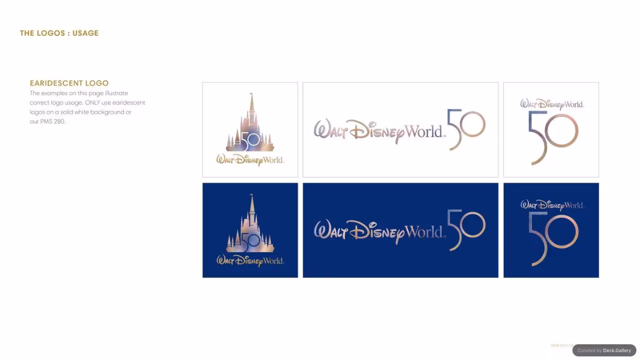Walt Disney World Brand Guidelines 2021, slide 29