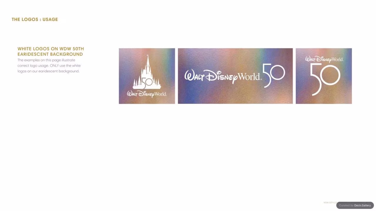Walt Disney World Brand Guidelines 2021, slide 30