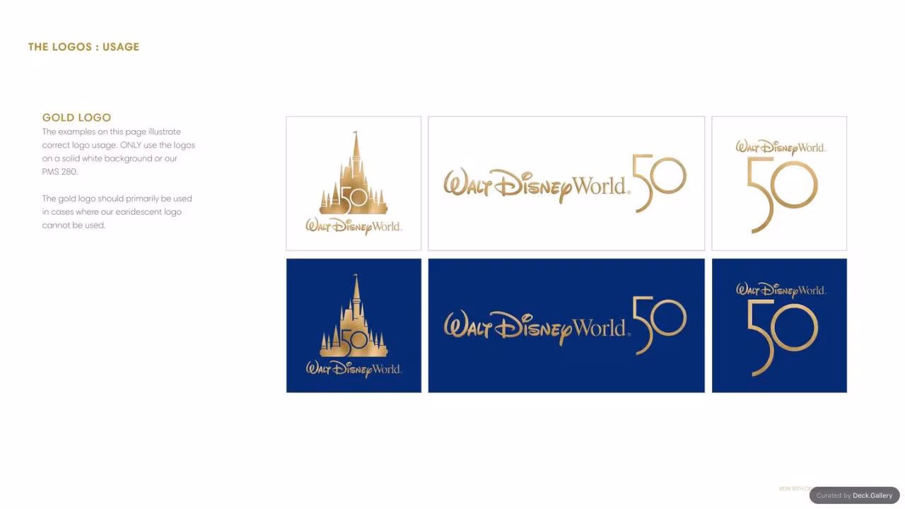 Walt Disney World Brand Guidelines 2021, slide 31