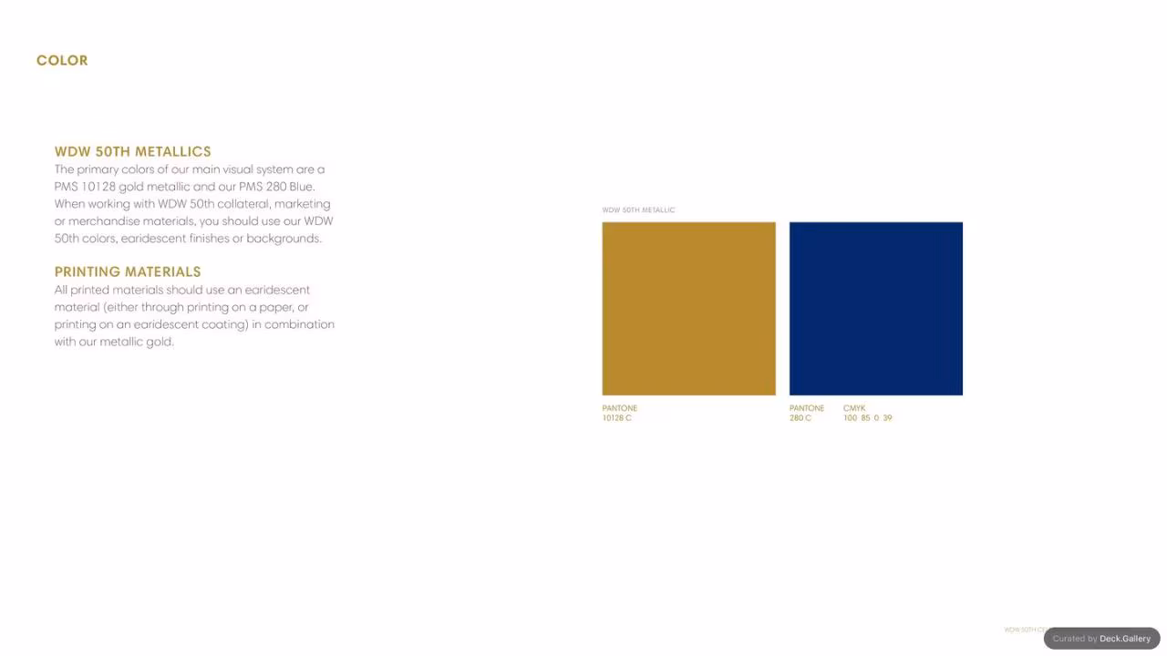 Walt Disney World Brand Guidelines 2021, slide 34