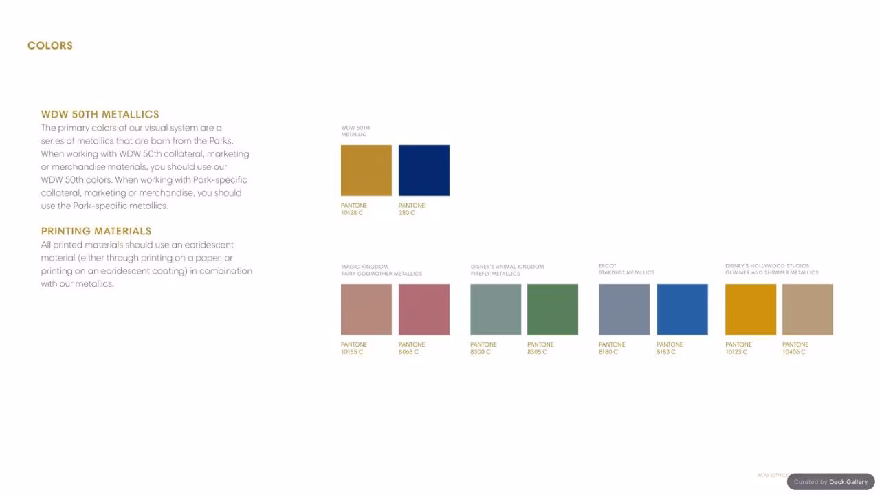 Walt Disney World Brand Guidelines 2021, slide 51