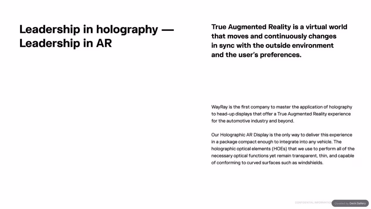 WayRay Pitch Deck 2023, slide 3