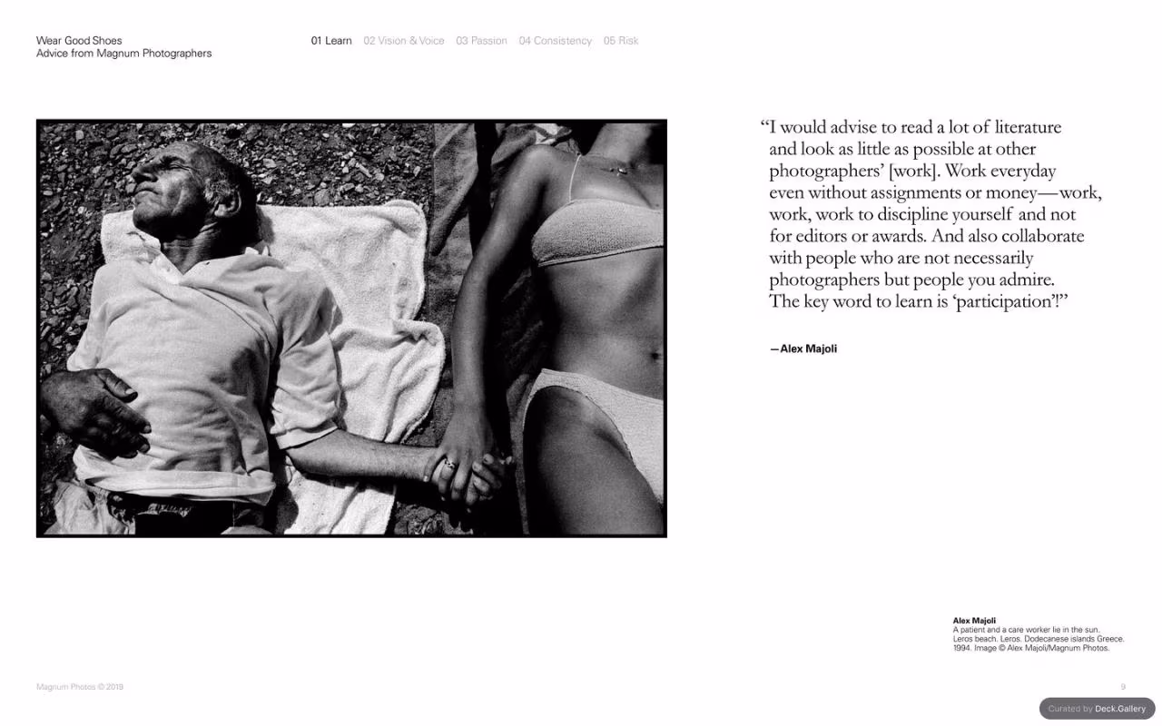 Wear Good Shoes: Advice from Magnum Photographers, slide 9