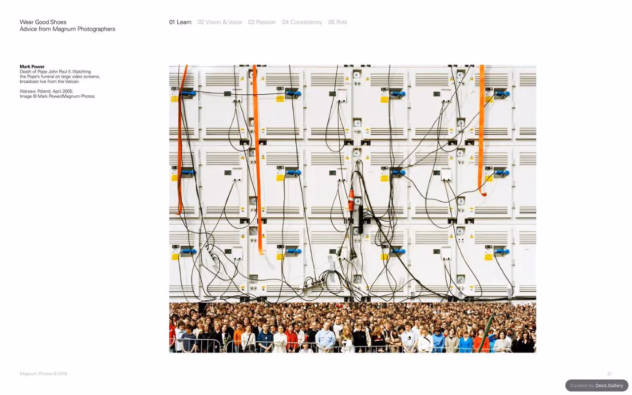 Wear Good Shoes: Advice from Magnum Photographers, slide 21