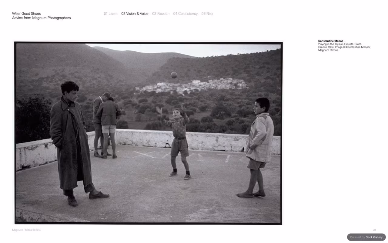 Wear Good Shoes: Advice from Magnum Photographers, slide 28