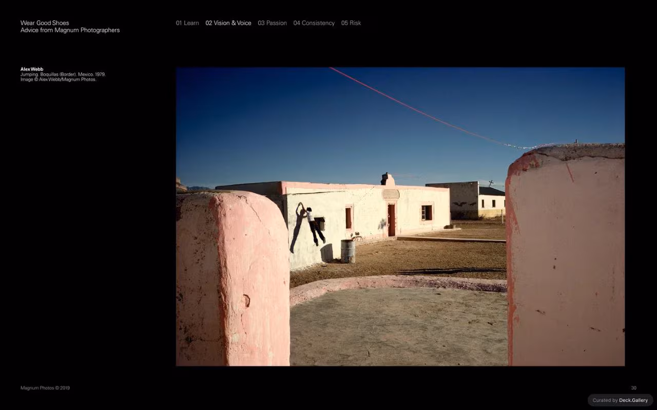 Wear Good Shoes: Advice from Magnum Photographers, slide 30