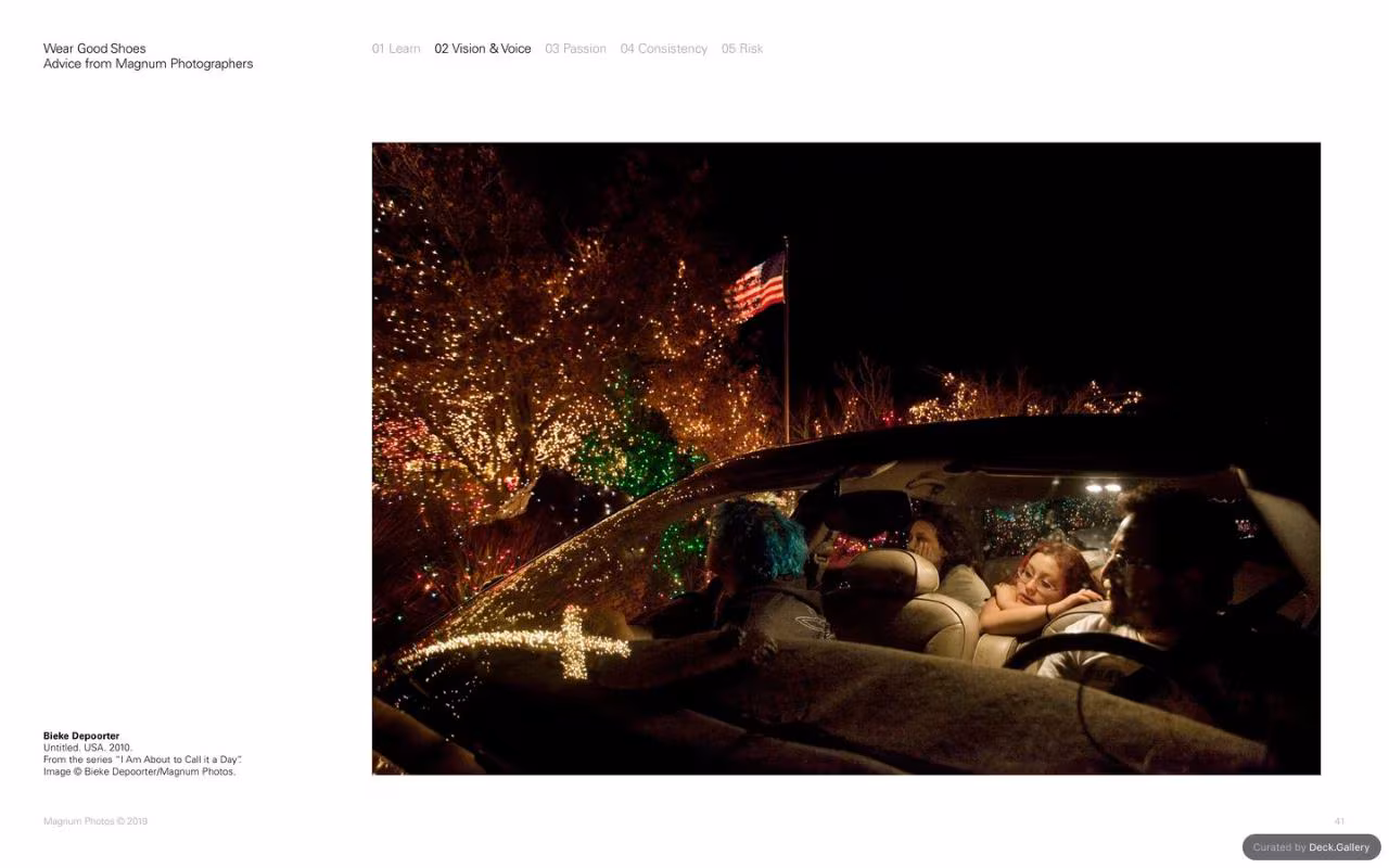 Wear Good Shoes: Advice from Magnum Photographers, slide 41