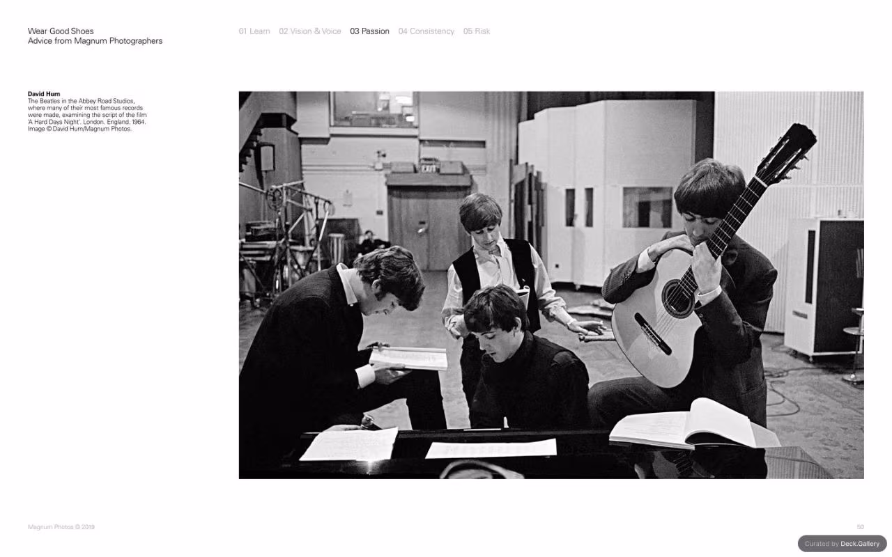 Wear Good Shoes: Advice from Magnum Photographers, slide 50