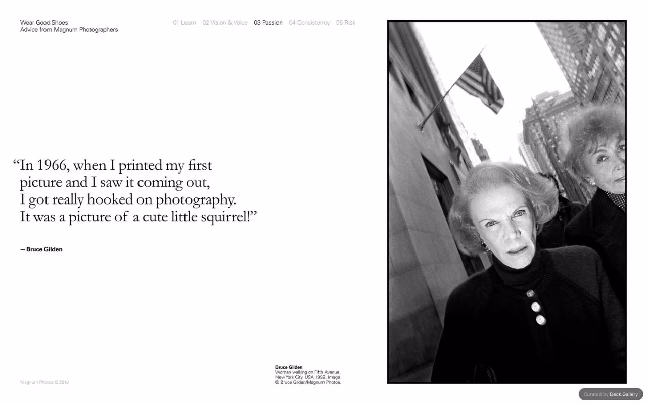 Wear Good Shoes: Advice from Magnum Photographers, slide 51