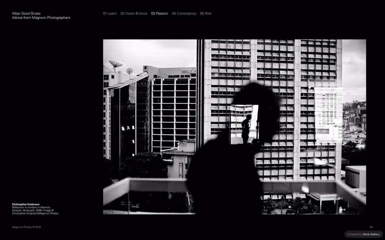 Wear Good Shoes: Advice from Magnum Photographers, slide 54