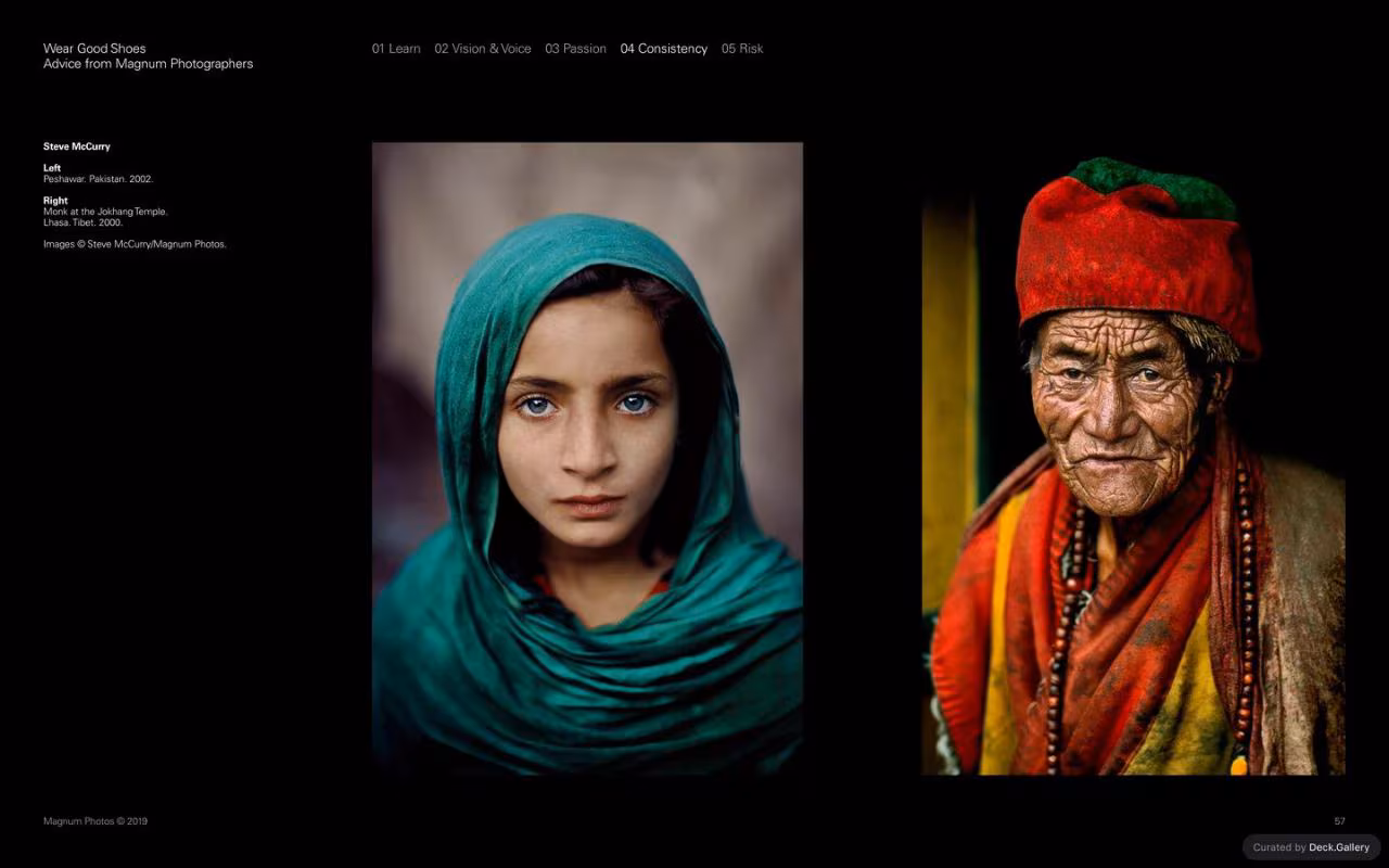 Wear Good Shoes: Advice from Magnum Photographers, slide 57