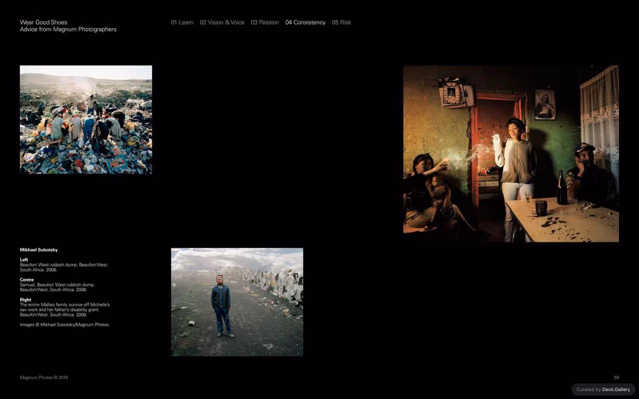 Wear Good Shoes: Advice from Magnum Photographers, slide 59
