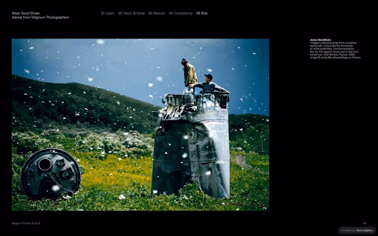 Wear Good Shoes: Advice from Magnum Photographers, slide 64