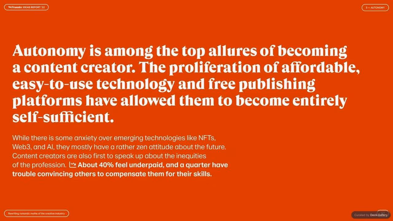 WeTransfer Ideas Report 2022, slide 37