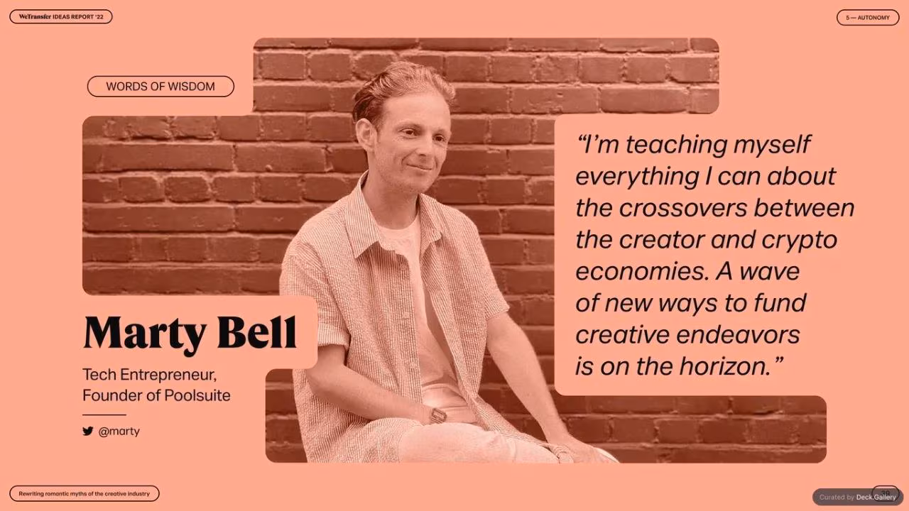 WeTransfer Ideas Report 2022, slide 39