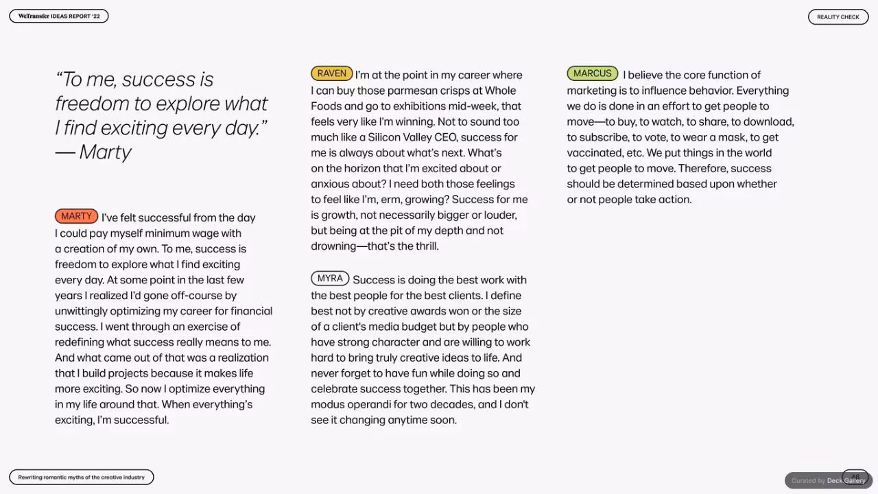 WeTransfer Ideas Report 2022, slide 46