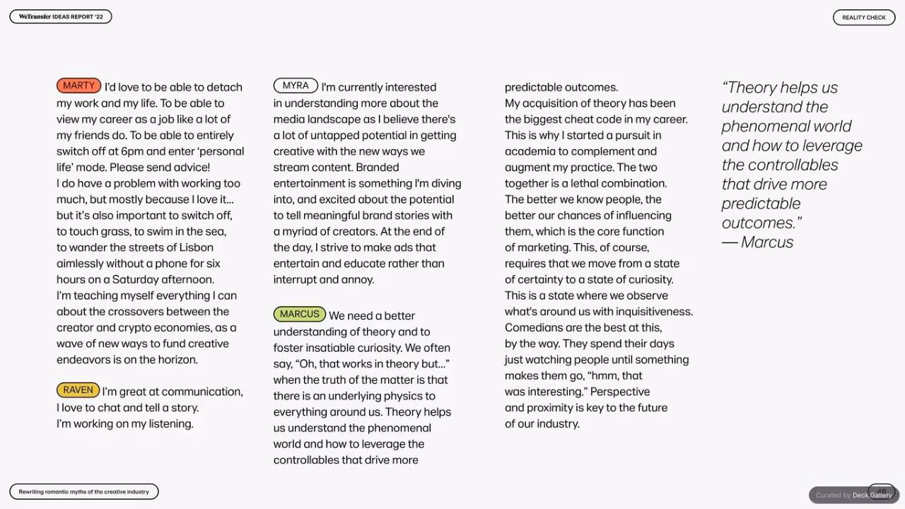 WeTransfer Ideas Report 2022, slide 48