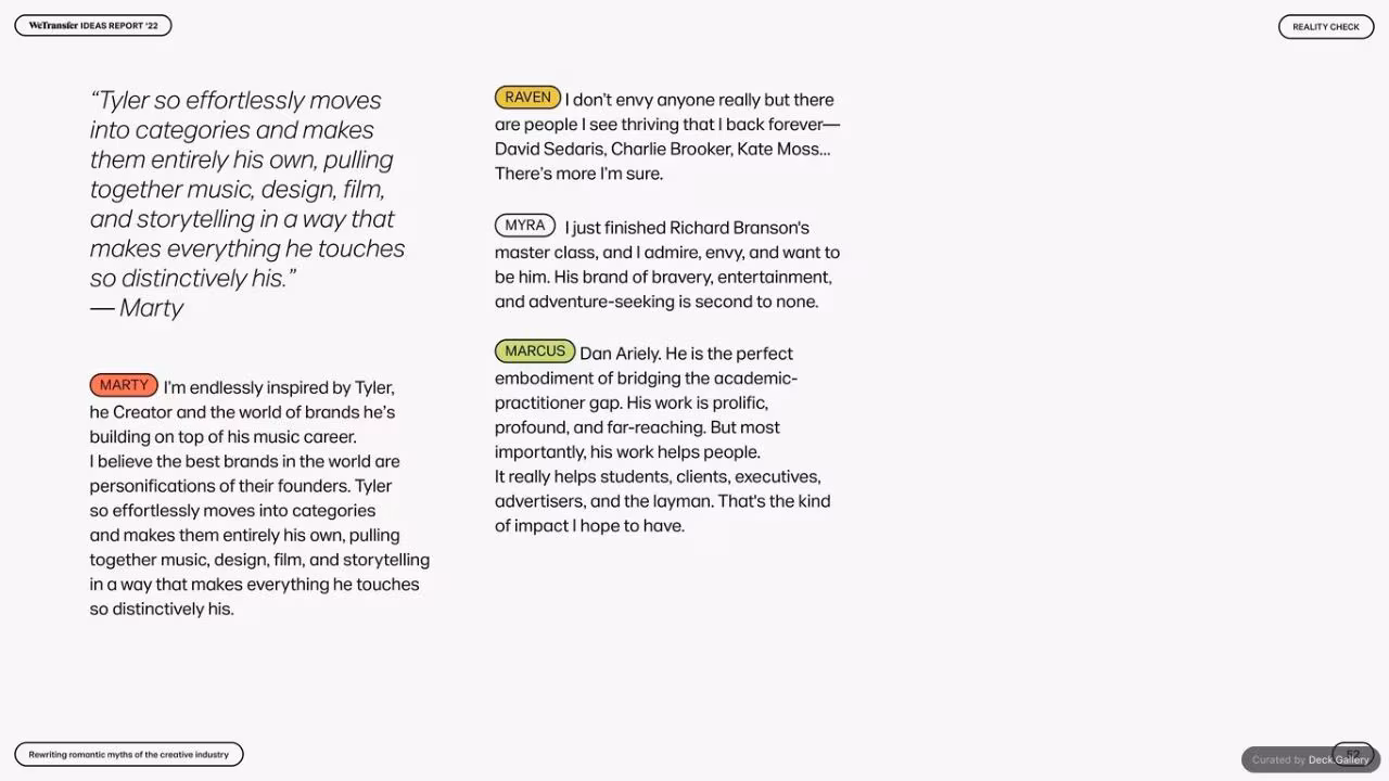 WeTransfer Ideas Report 2022, slide 52