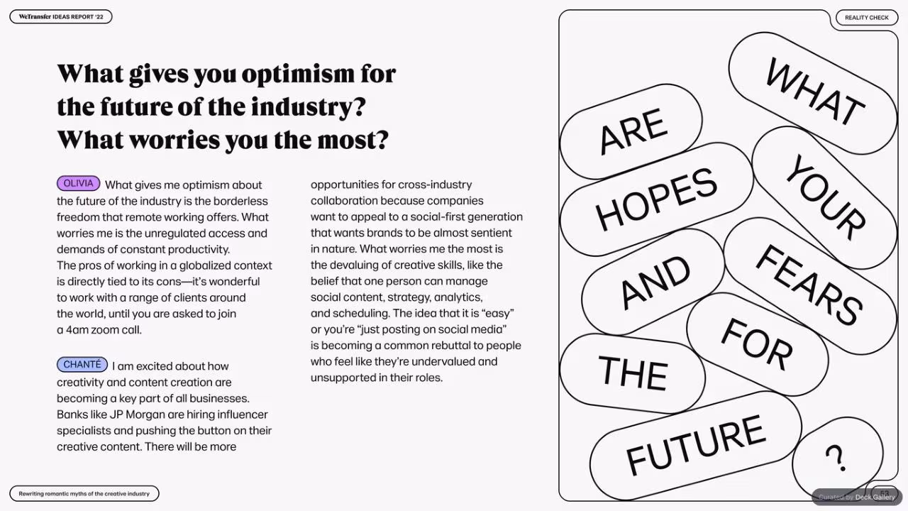 WeTransfer Ideas Report 2022, slide 53