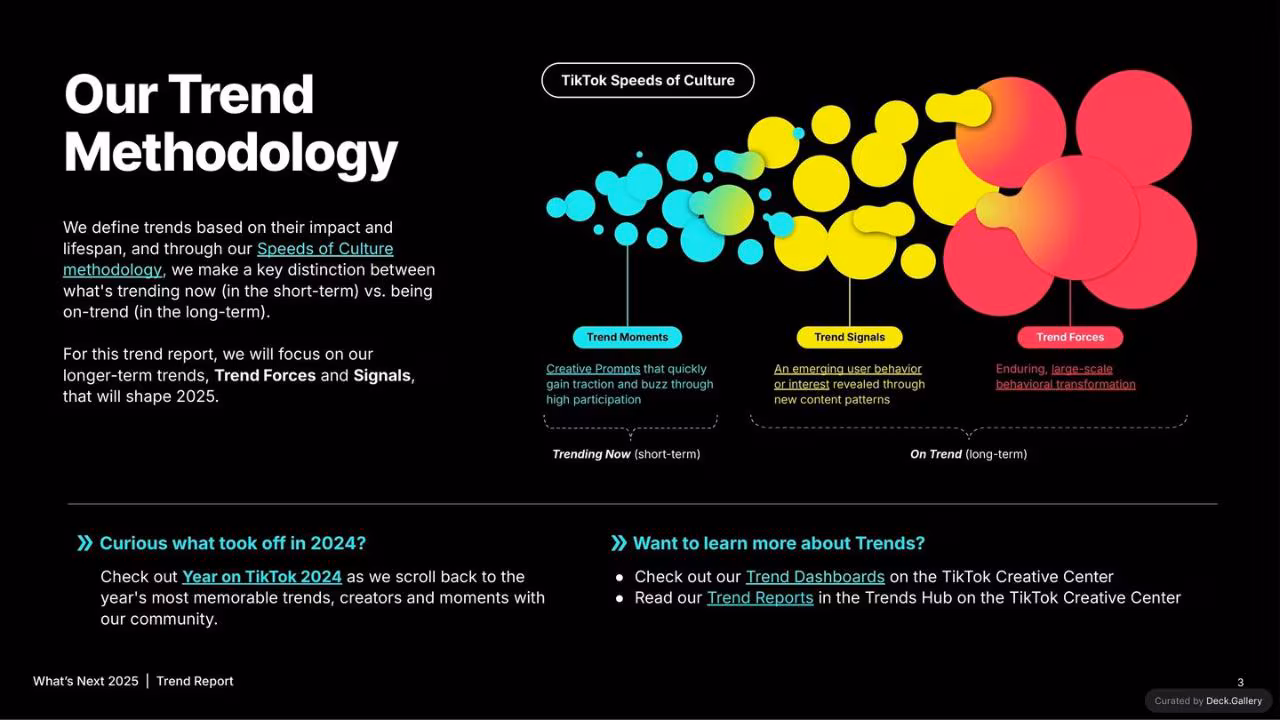 TikTok What's Next Trend Report 2025, slide 3