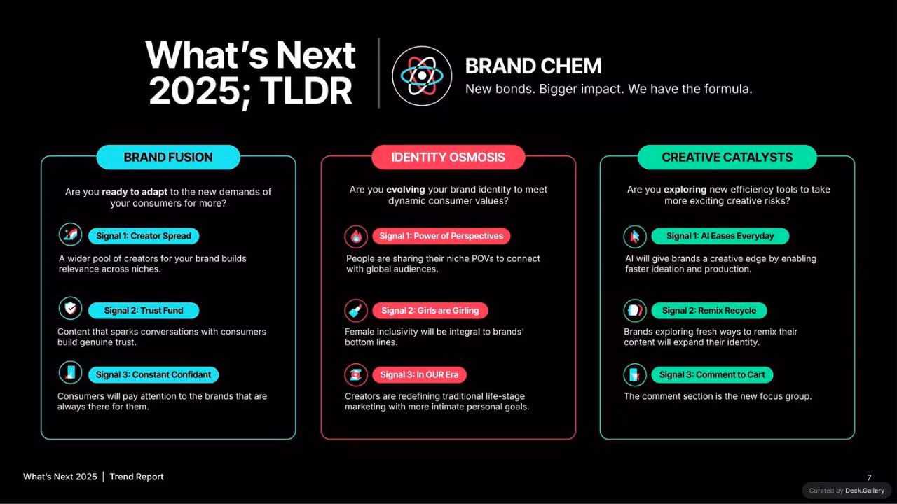 TikTok What's Next Trend Report 2025, slide 7