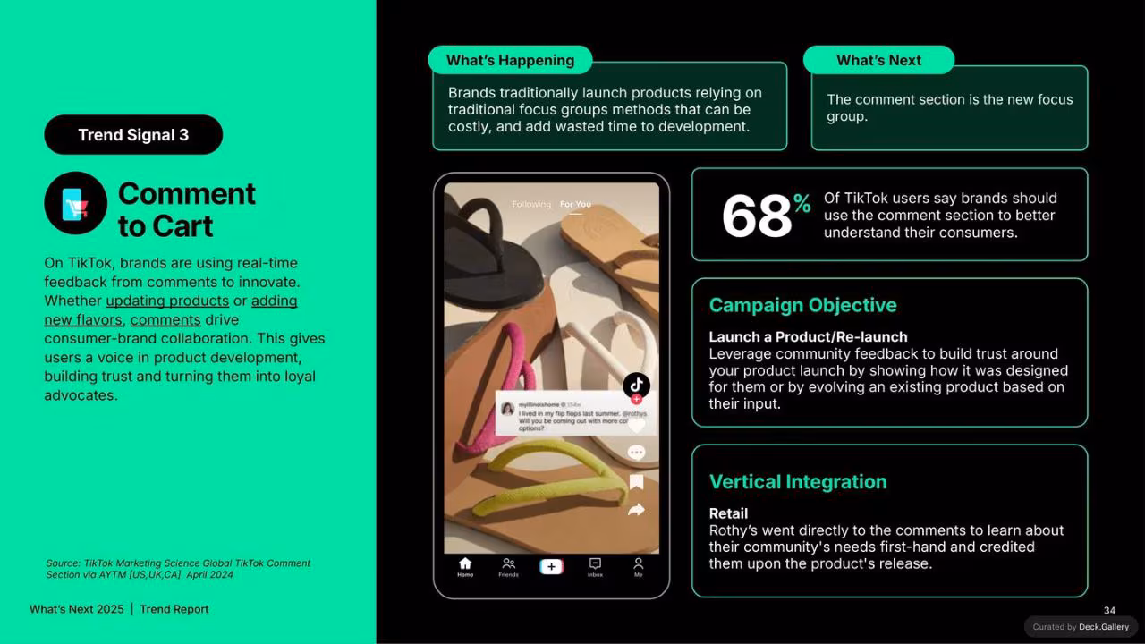 TikTok What's Next Trend Report 2025, slide 34