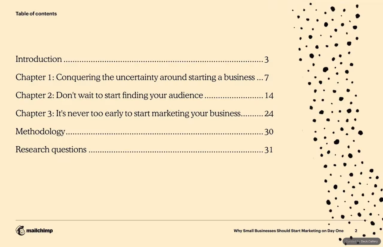 Mailchimp Small Business Marketing Report, slide 2