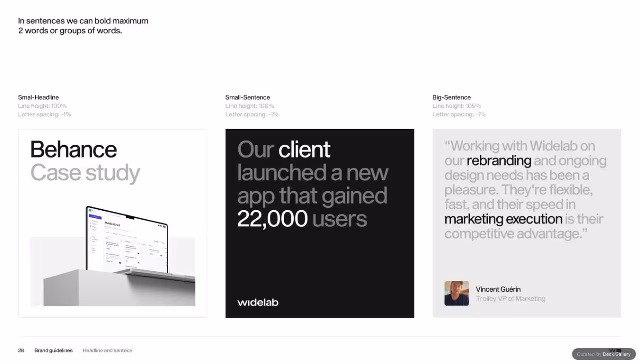 Widelabs Brand Guidelines 2017, slide 29