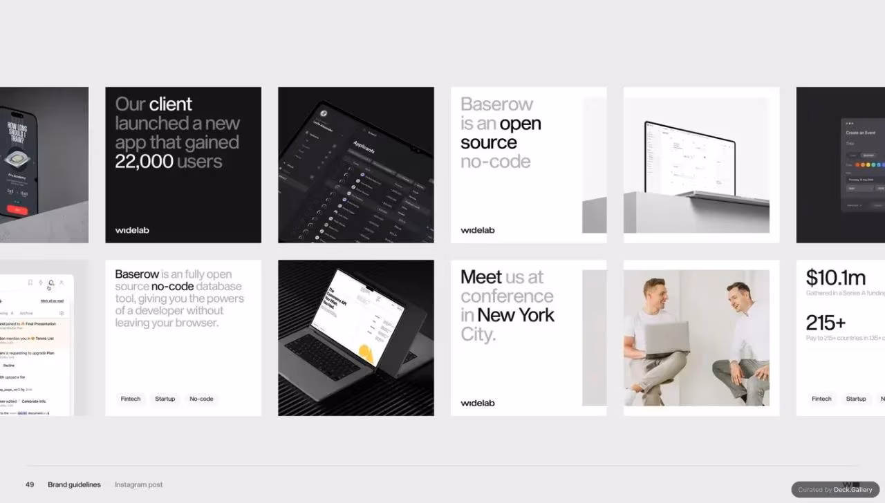 Widelabs Brand Guidelines 2017, slide 50