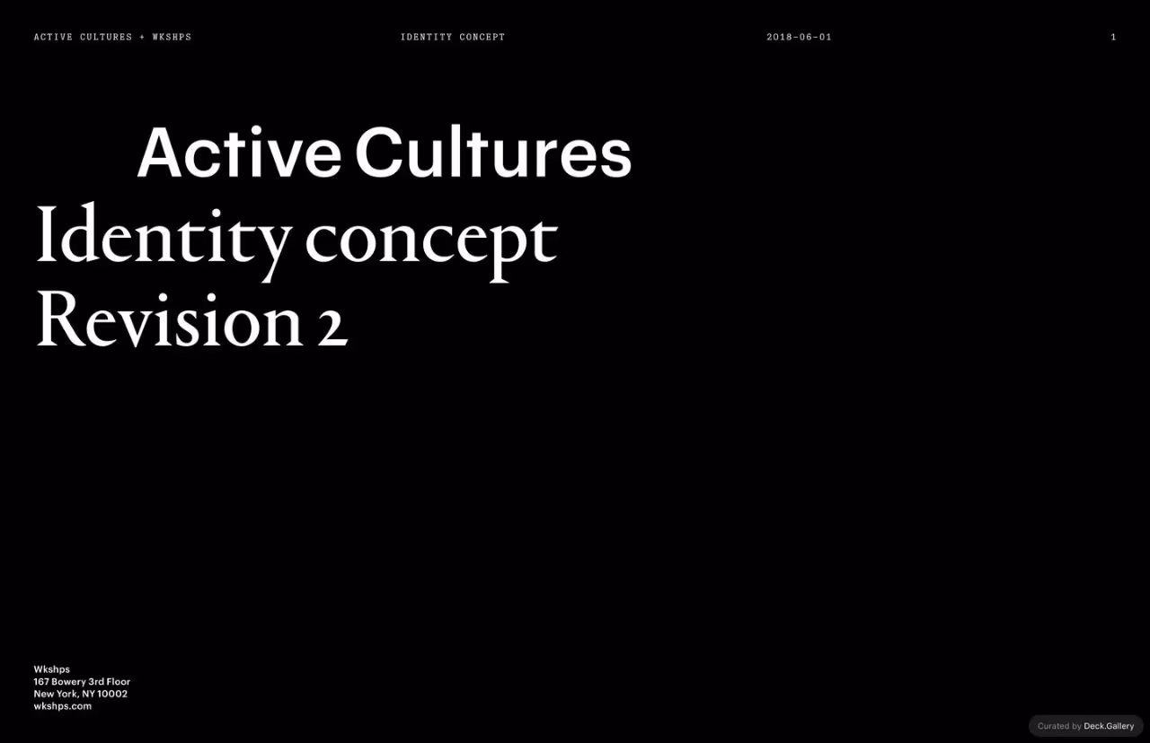 Wkshps Identity Concept for Active Cultures 2018