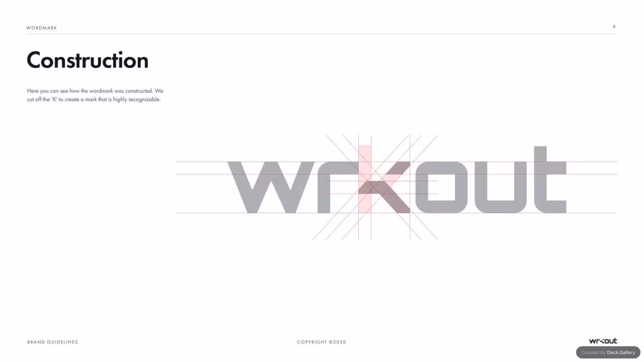 WRKOUT Brand Guidelines 2020, slide 6