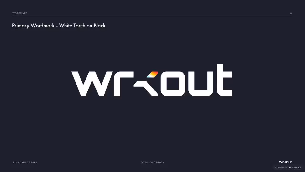 WRKOUT Brand Guidelines 2020, slide 8