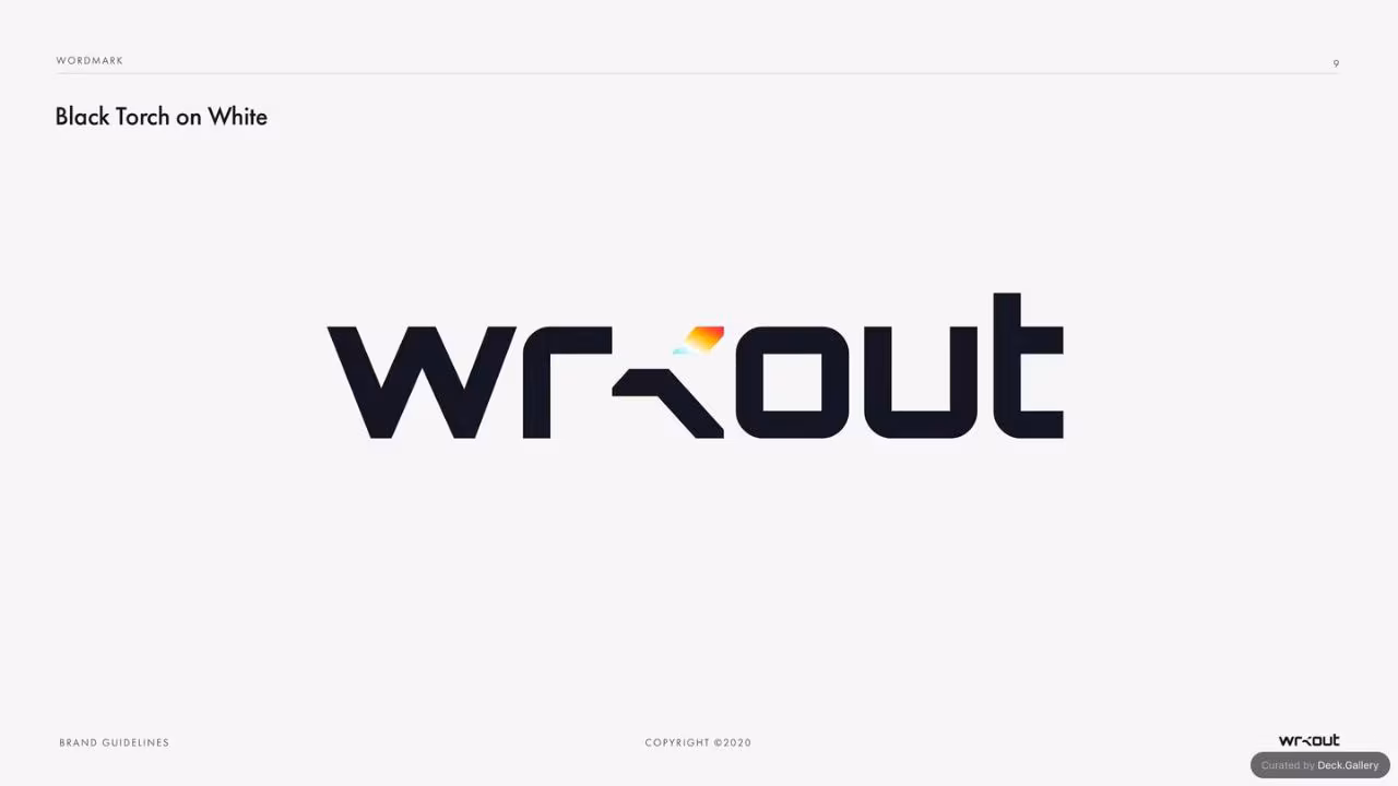 WRKOUT Brand Guidelines 2020, slide 9