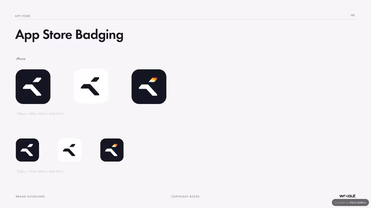 WRKOUT Brand Guidelines 2020, slide 100