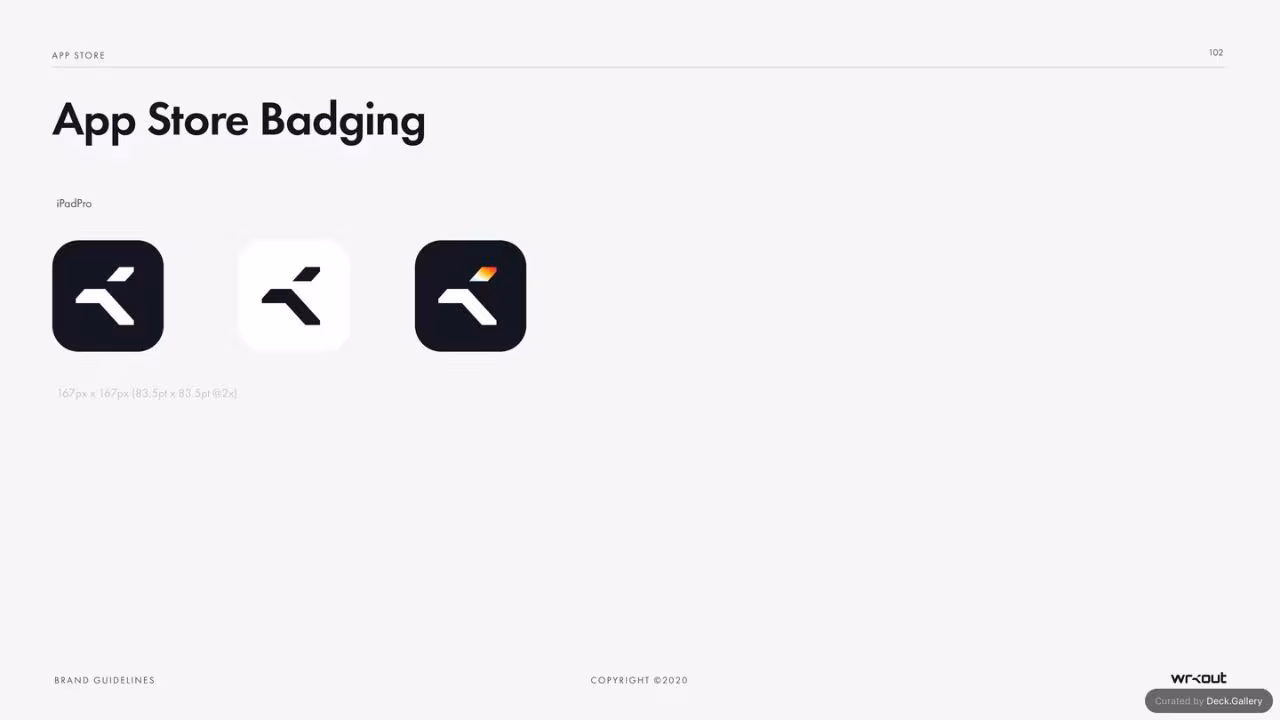 WRKOUT Brand Guidelines 2020, slide 102