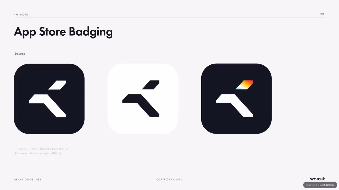 WRKOUT Brand Guidelines 2020, slide 103