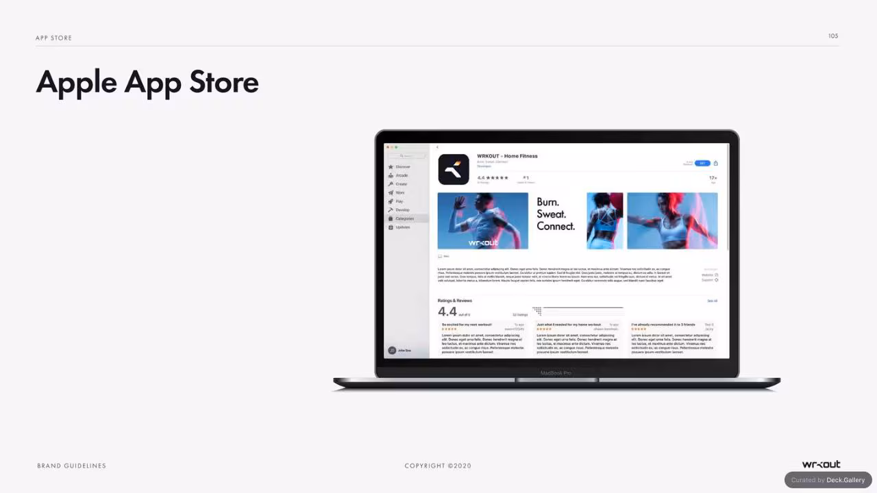 WRKOUT Brand Guidelines 2020, slide 105
