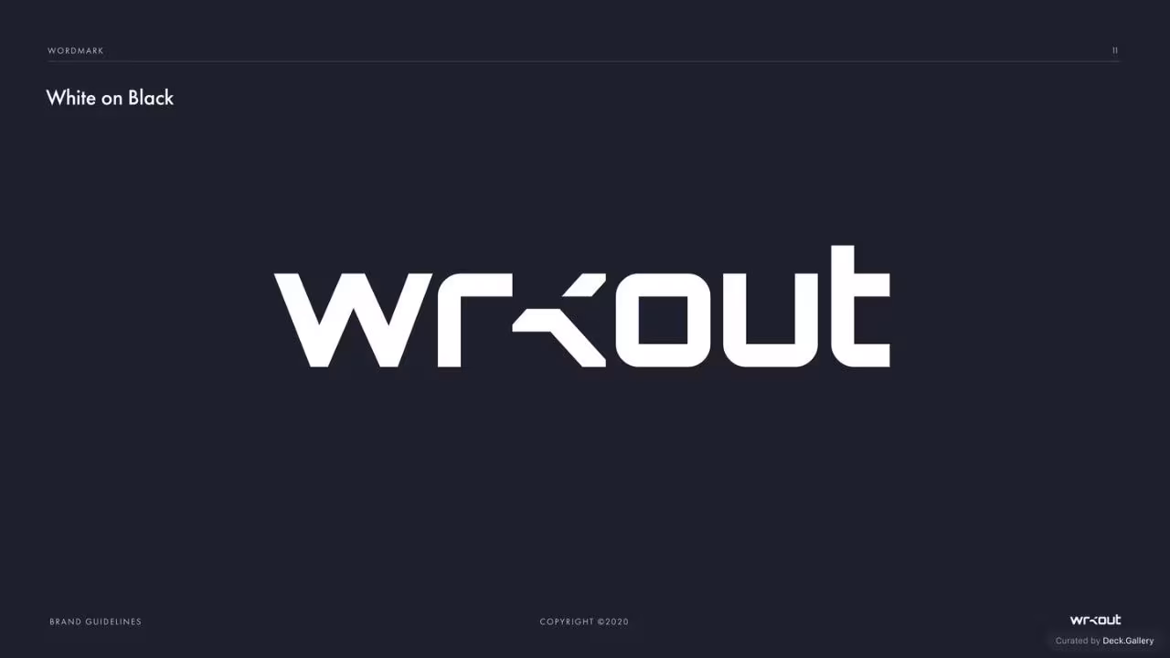 WRKOUT Brand Guidelines 2020, slide 11