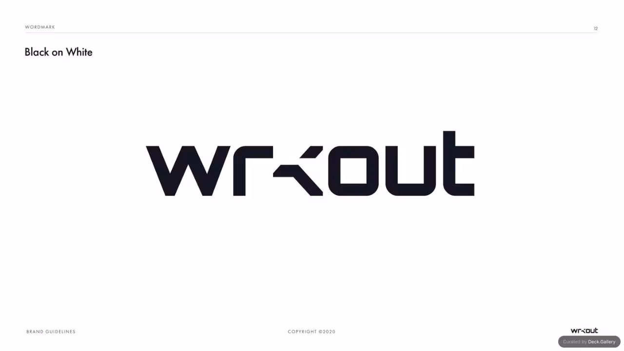 WRKOUT Brand Guidelines 2020, slide 12