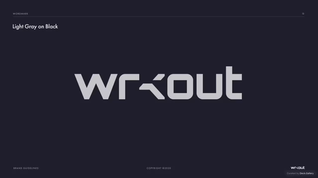 WRKOUT Brand Guidelines 2020, slide 13