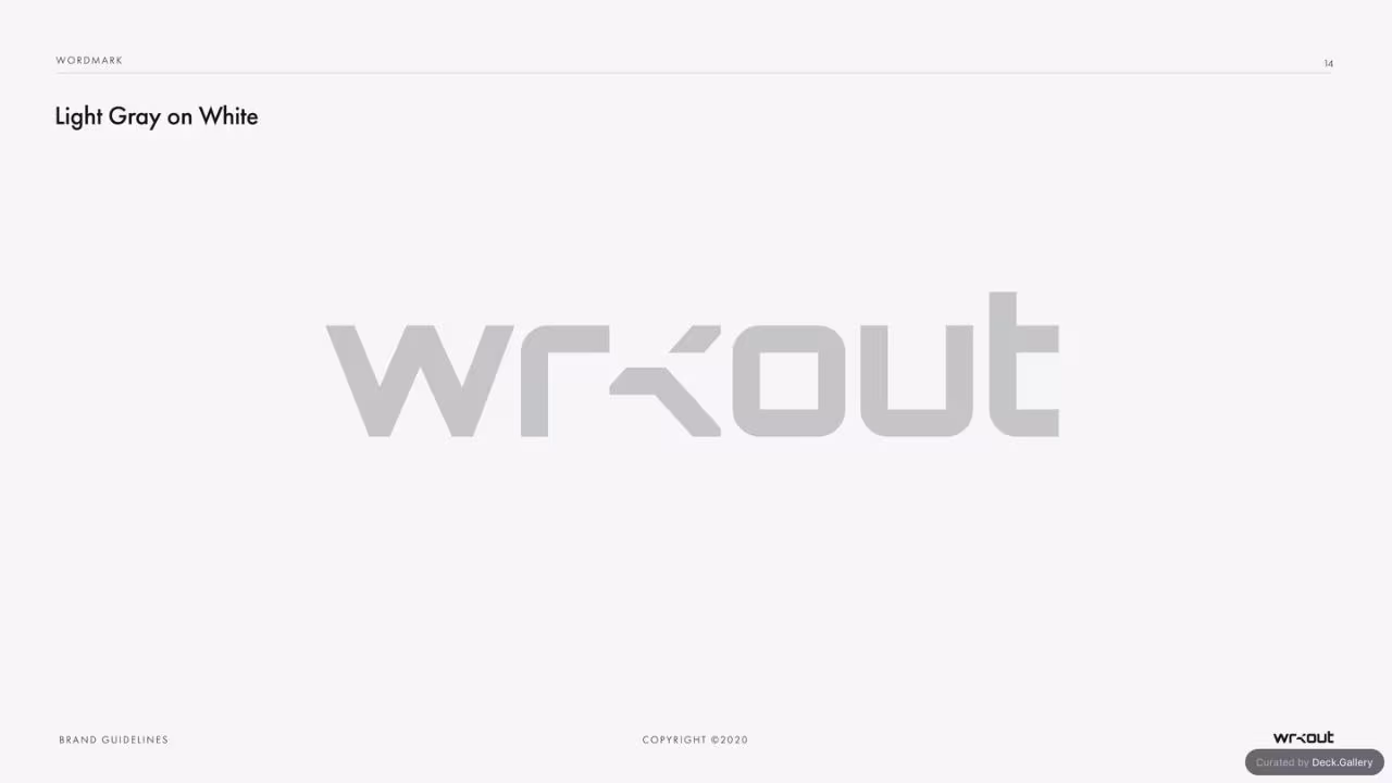 WRKOUT Brand Guidelines 2020, slide 14